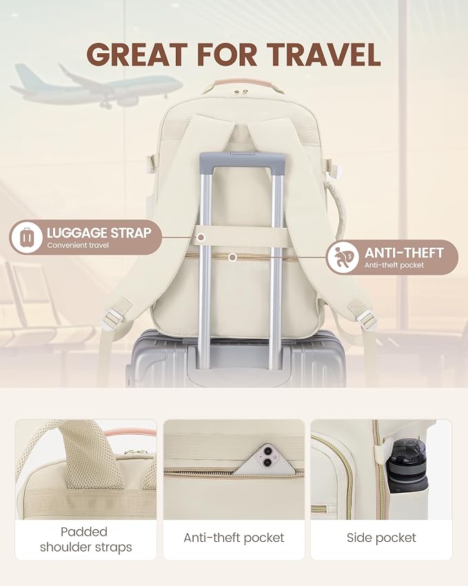 LOVEVOOK Travel Backpack for Women & Men 40L, Airline Approved Carry On - Image 6