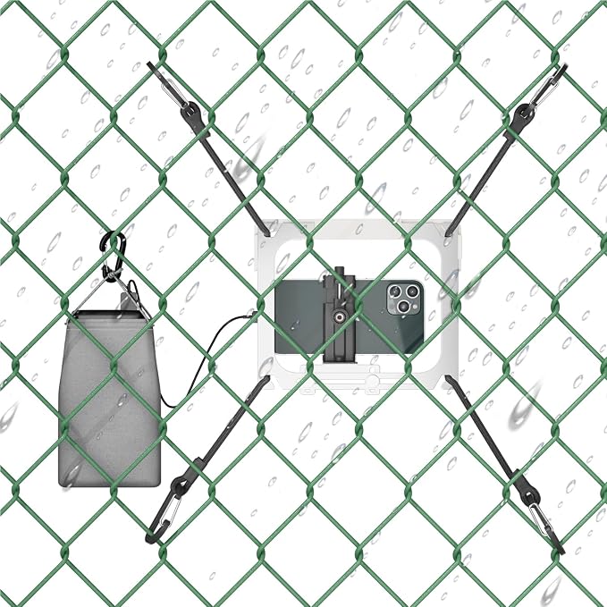 Cell Phone Fence Mount with Shade, Mounting Kit Works with iPhone, Mevo Start - Image 3