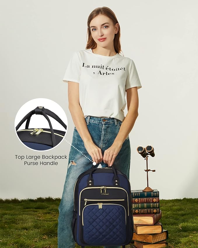 LOVEVOOK Laptop Backpack for Women, Fashion Travel Work Commuter Backpack Purse - Image 5