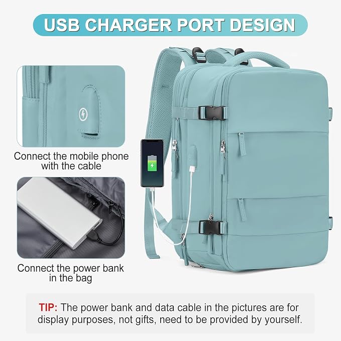 coofay Expandable Backpack For Traveling On Airplane Travel Backpack For Women - Image 6