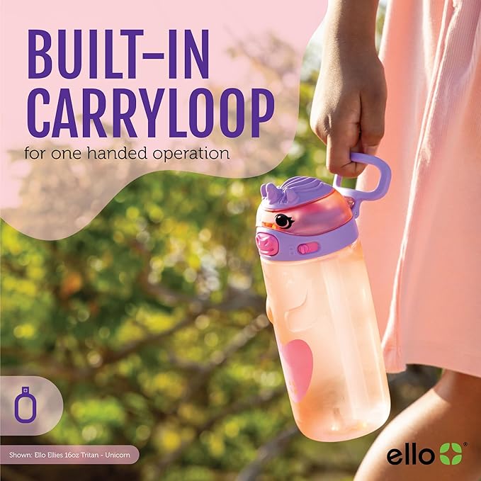 Ello Ellies 16oz Plastic Kids Water Bottle - Image 6