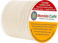 Mandala Crafts Round Genuine Cream Leather Cord by MandalaCrafts