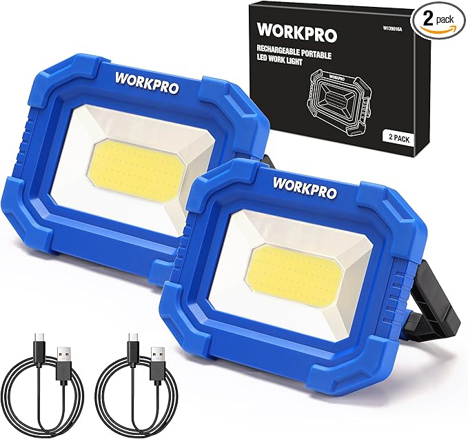 WORKPRO LED Work Light, Rechargeable Magnetic Work Lights by WORKPRO