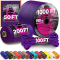 TECEUM 5/32" Paracord Rope 1000 – 1000ft / 200ft / 100ft / 50ft – Tactical by TECEUM