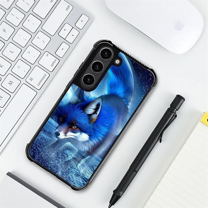 for Samsung Galaxy S23 Case, Snowy Mountain Fox Lake Pattern Graphic Design - Image 7