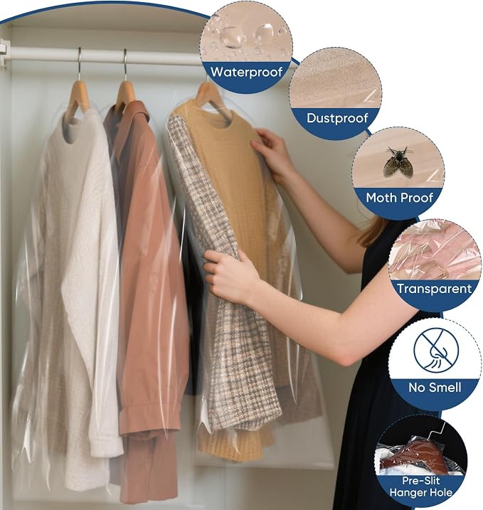 100 Pack 23.6"x55" Garment Bags - Image 4
