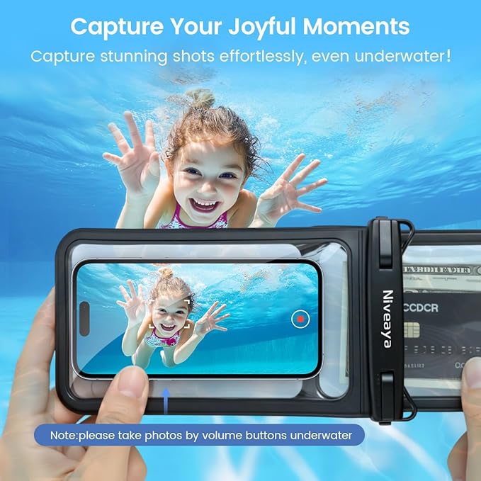 Niveaya Double Space Waterproof Phone Pouch, IPX8 Phone Case - Image 6