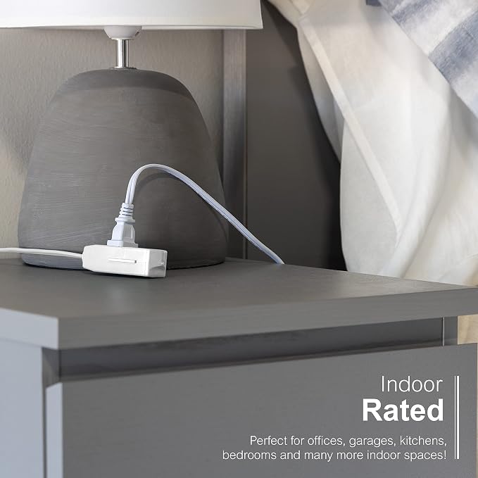 GE 3-Outlet Flat Extension Cord 3 Ft Grounded Extension Cord - Image 4