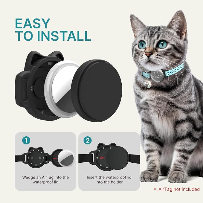 Waterproof Airtag 2nd & 1st Cat Collar, Breakaway Cat Airtag Collar - Image 8