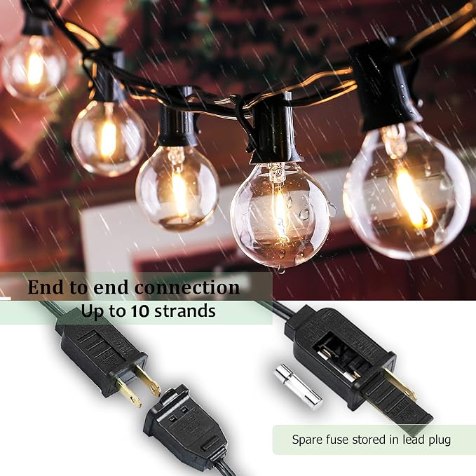 DAMAING Outdoor String Lights 300FT Waterproof Globe String Lights - Image 7