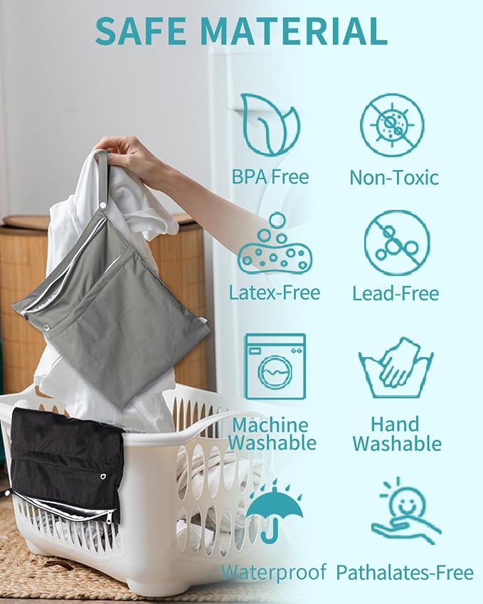 babygoal Wet Dry Bags 3 Pack, Waterproof Reusable Travel Bags - Image 6