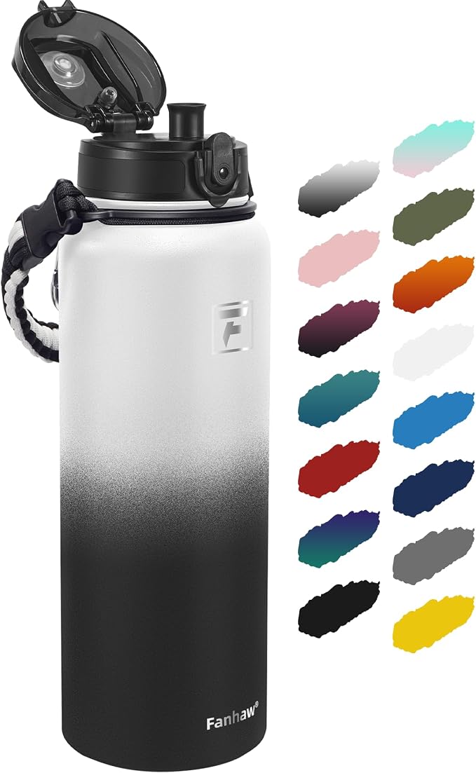 Fanhaw 40 oz Insulated Stainless Steel Water Bottle by FANHAW
