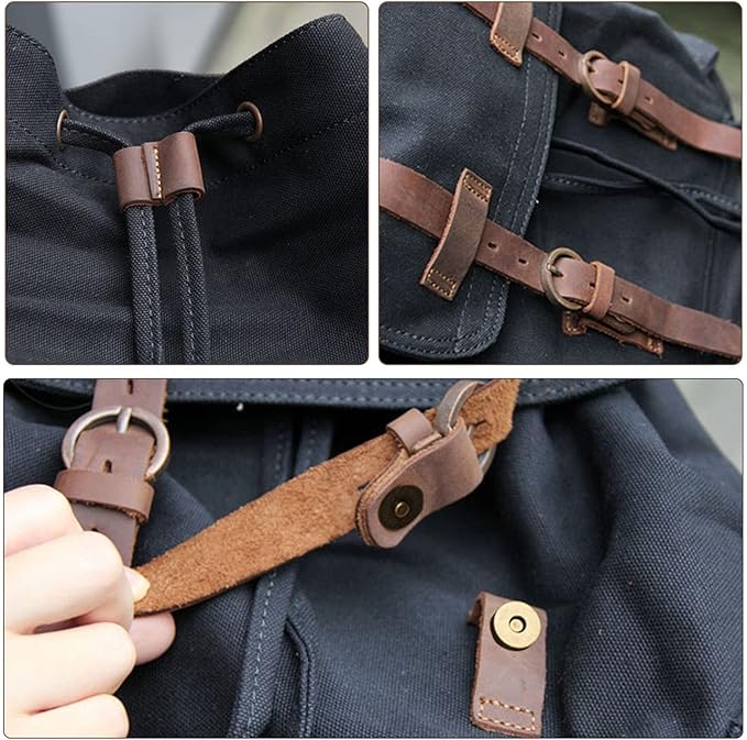 AUGUR High Capacity Canvas Vintage Backpack - Image 2