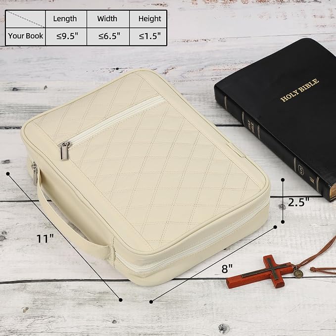 FINDCOZY Bible Cover for Women, Durable Carrying Book Case Church Bag for - Image 6