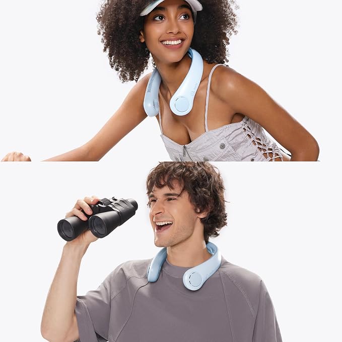 JISULIFE Portable Neck Fan Upgraded, Neckbrace Personal Hands Free, 5 Speed - Image 8