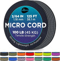 TECEUM Micro Paracord – 1.18 mm X 125 ft – Micro Utility Cord – Thin Braided by TECEUM