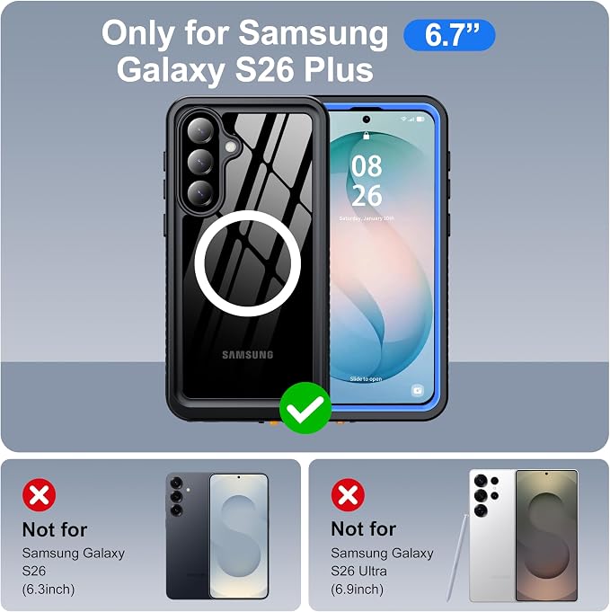 ANTSHARE IP68 Waterproof Case for Samsung Galaxy S26 Plus - Image 2