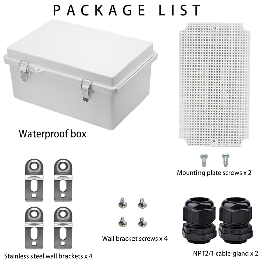Waterproof Electrical Box with Mounting Plate, IP67 Junction Box Stainless - Image 4