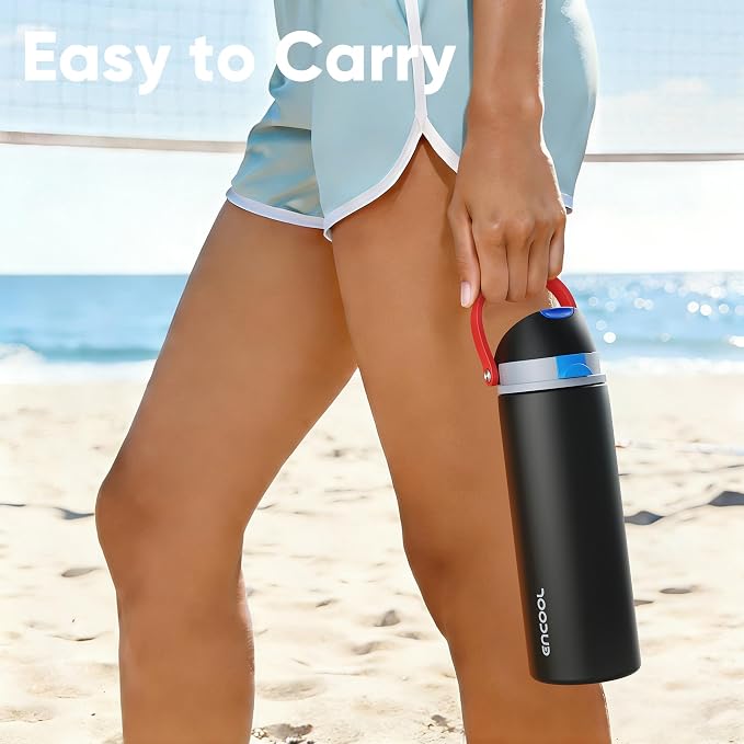 Insulated Water Bottle with Straw - Image 2