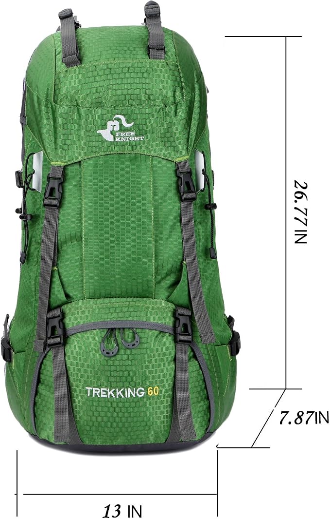 Bseash 60L Waterproof Hiking Camping Backpack - Image 2