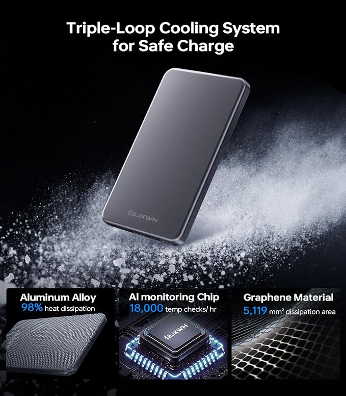 ULiXWH for Magsafe Portable Charger for iPhone, 2026 Upgrade 5000mAh Fast - Image 3