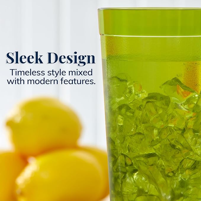 US Acrylic Cafe Plastic Reusable Tumblers 20-ounce Water Cups Assorted Colors | - Image 6