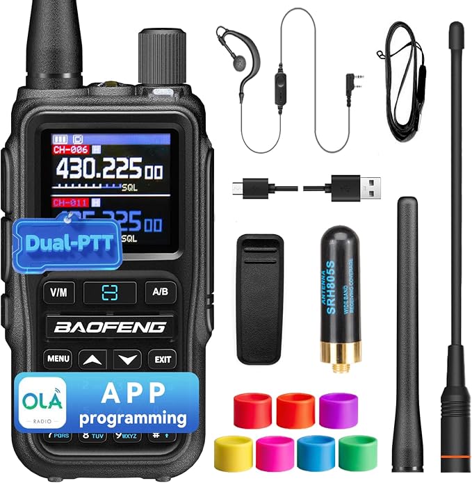 BAOFENG UV5RMINI Two Way Radio NOAA Weather Radio Dual PTT 999CH Survival APP by BAOFENG