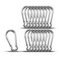 Small Carabiner Clip Hooks, 304 Stainless Steel Spring Snap Hook Fits Camping by KINLINK