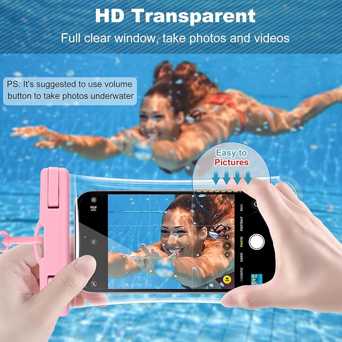 PEDVSTY 2 Pack Waterproof Phone Pouch, IPX8 Waterproof Phone Case Compatible - Image 2