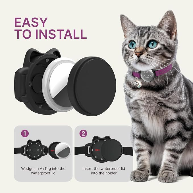 Waterproof Airtag 2nd & 1st Cat Collar, Breakaway Cat Airtag Collar - Image 8