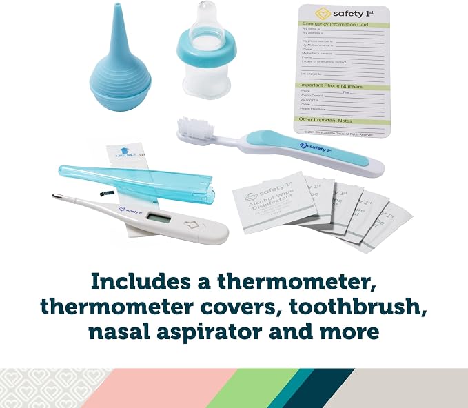 Safety 1st Deluxe Baby Healthcare and Grooming Kit, Arctic Blue, Newborn Baby - Image 3