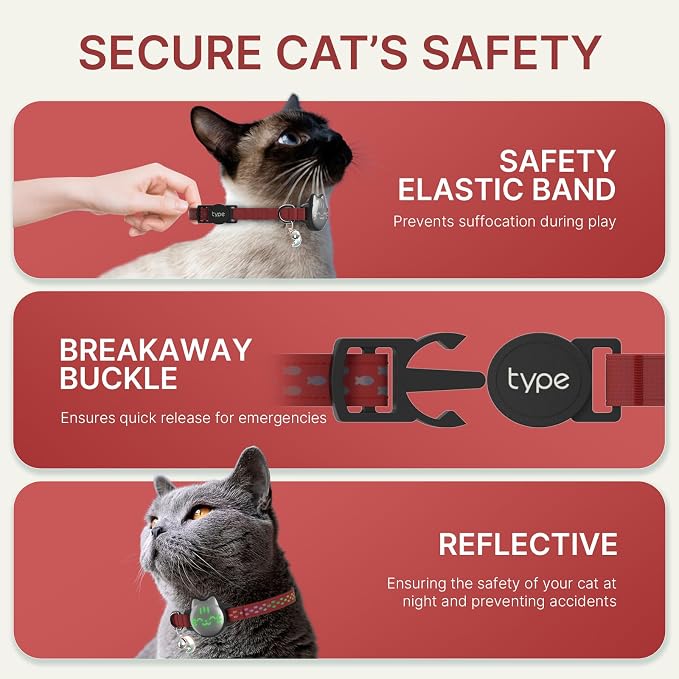 Waterproof Airtag 2nd & 1st Cat Collar, Breakaway Cat Airtag Collar - Image 4