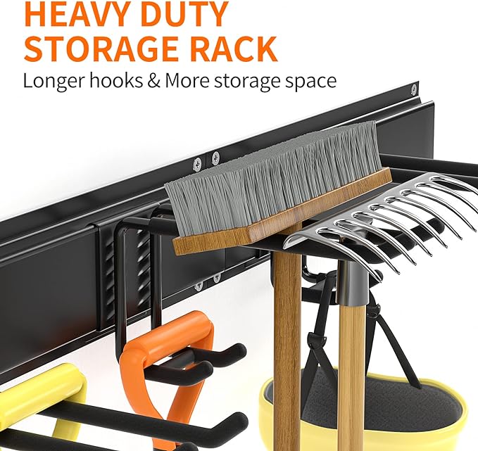 Garage Tool Organizer Wall Mount, Yard Garden Tool Organizer, Adjustable Tool - Image 2