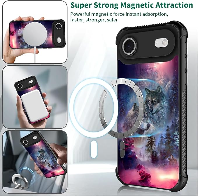 for iPhone 17 Air Case, for MagSafe Graphic Design for Girl Boy Soft Silicone - Image 2