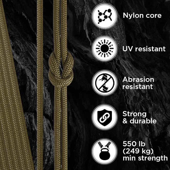 TECEUM Reflective Paracord Rope 1000 – 1000ft/200ft/100ft/50ft – 40+ Colors – - Image 3