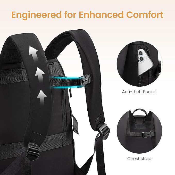 LOVEVOOK Mens Backpack with Giant Tumbler Holder Pocket, 17 Inch Everyday - Image 5