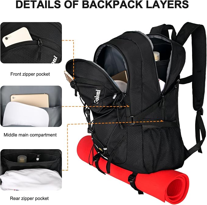 Goloni 45L Hiking Backpack Lightweight Foldable, Waterproof Camping Backpack - Image 6