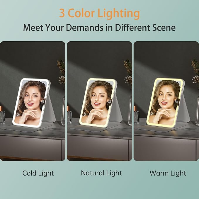 Rechargeable Travel Lighted Makeup Mirror - Image 2