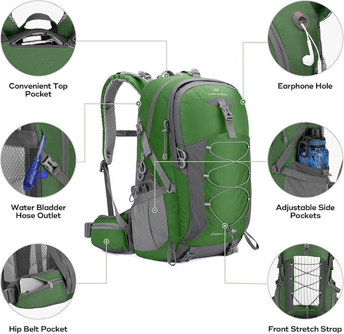 Maelstrom Hiking Backpack, Camping Backpack, 40L Waterproof Hiking Daypack - Image 3