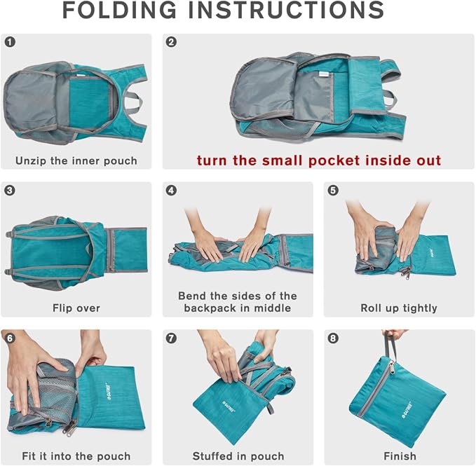 G4Free 10L Hiking Backpack Small Travel Hiking Daypack Lightweight Packable - Image 5