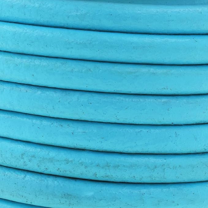 Mandala Crafts Round Genuine Turquoise Leather Cord - Image 3