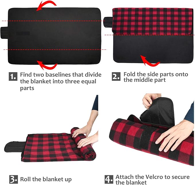 Tirrinia Large Waterproof Outdoor Blanket, Soft Warm Windproof Stadium Blanket - Image 8