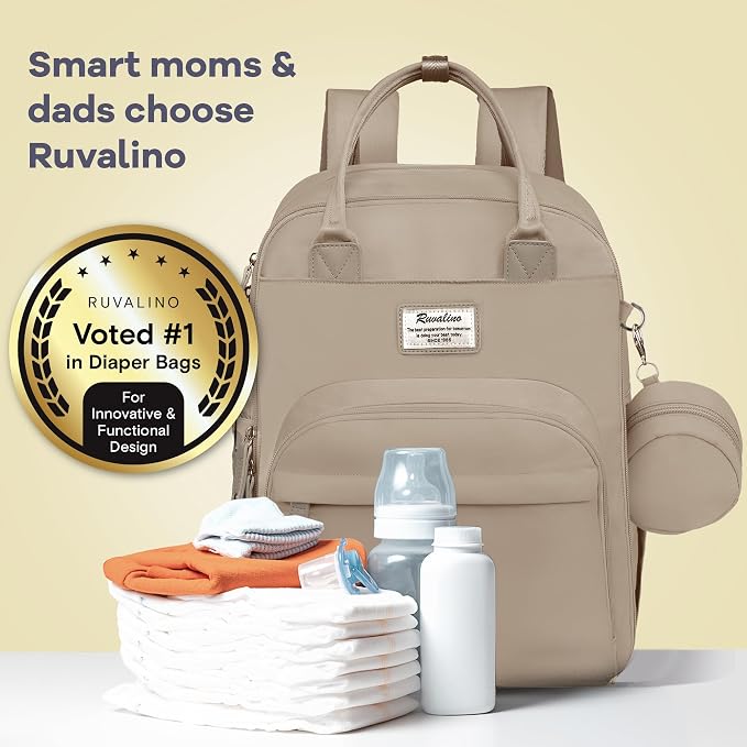 RUVALINO Diaper Bag Backpack-Multifunction Baby Travel Bag - Image 7