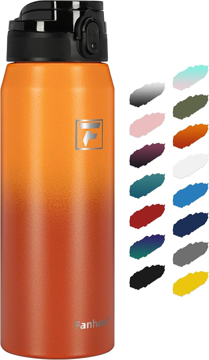 Fanhaw 24 oz Insulated Stainless Steel Water Bottle by FANHAW