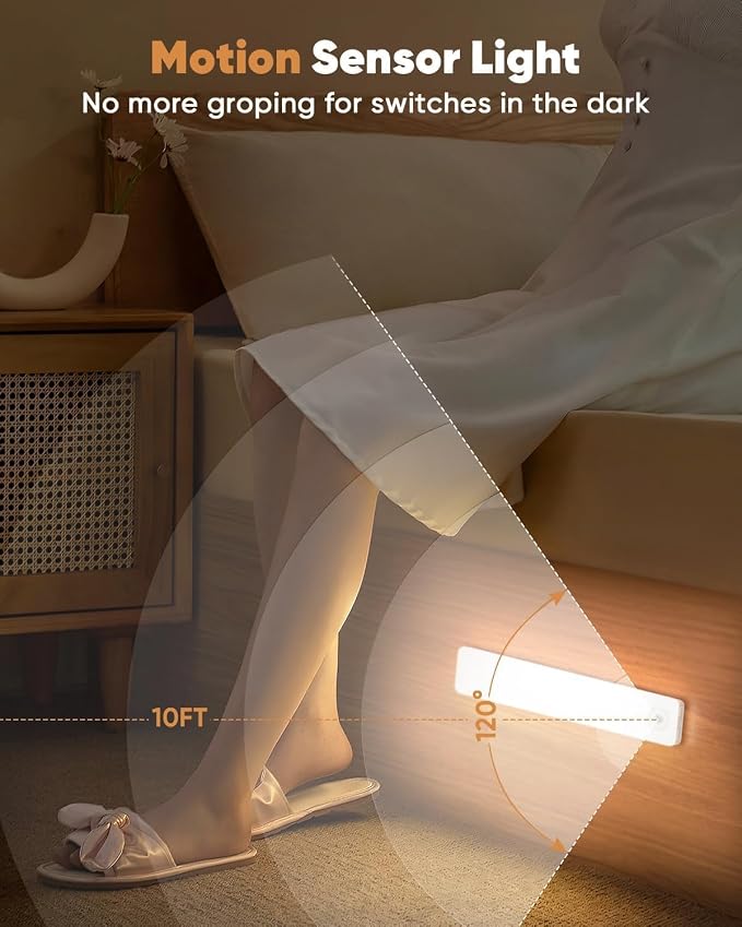 13inch Under Cabinet Lighting, 3 Color Temperatures Motion Sensor Light Indoor - Image 7