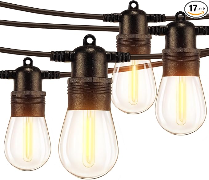 Ollny Outdoor String Lights, 50 FT Waterproof Connectable Patio Lights by Ollny