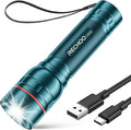 RECHOO Rechargeable Flashlight 1 Pack, Bright Military Grade Torch Light High by RECHOO