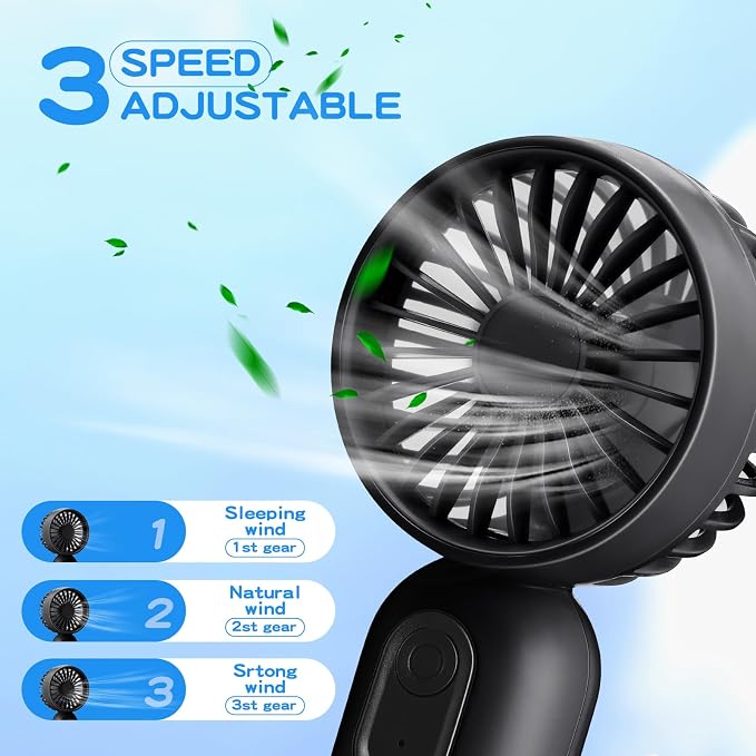 Rossesay 6 Pcs Mini Portable Fan Bulk Cute Handheld Lightweight Small Little - Image 3