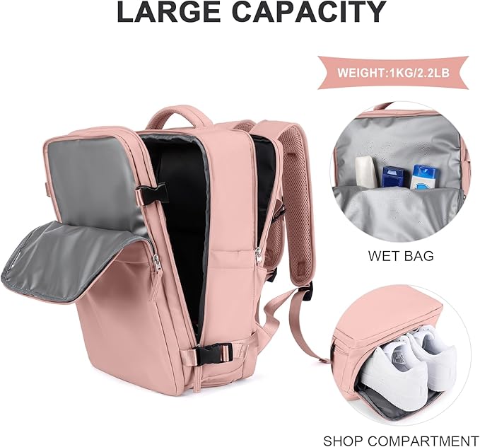 coowoz Travel Backpack For Women Men Airline Approved, Carry On Backpack - Image 3