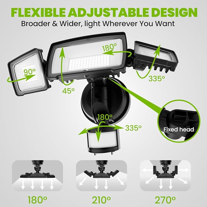 MAGAGUVU 100W Flood Lights Outdoor, 9000LM LED Security Light Motion Sensor - Image 6